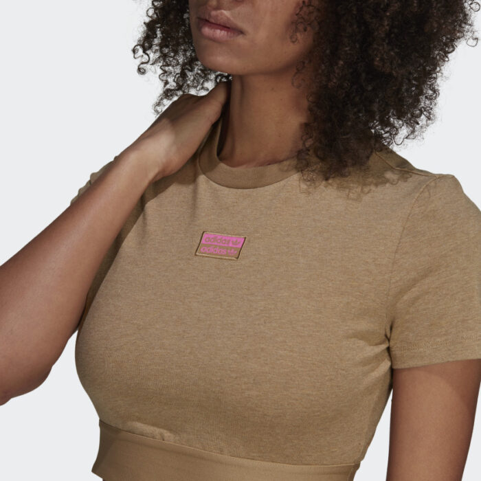 Adidas t-shirt corta da donna, colore beige