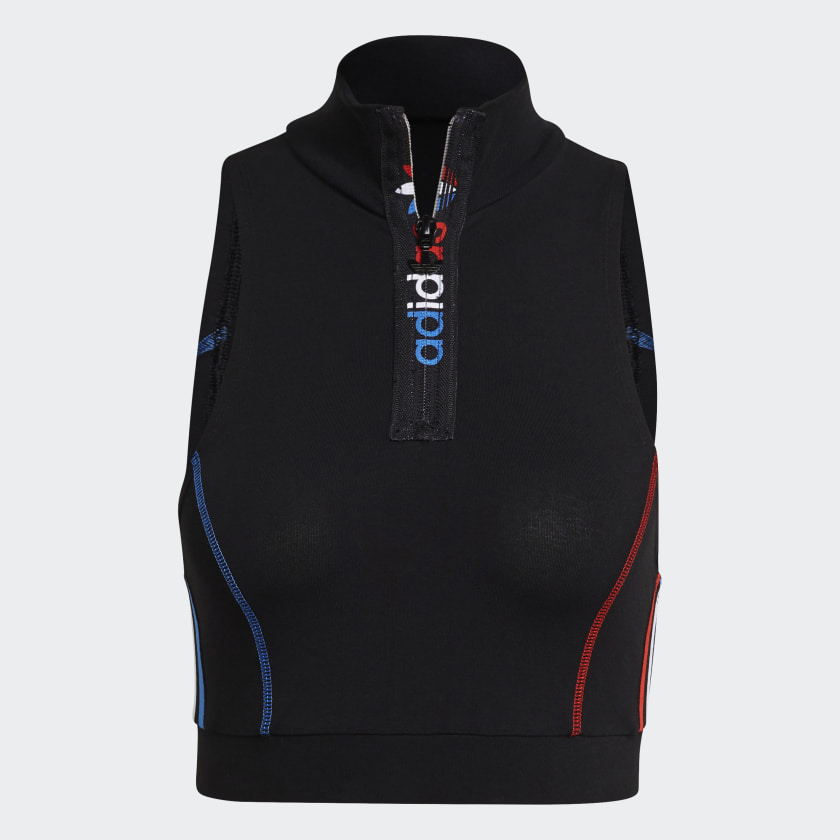 Adidas Top Adicolor Tricolor Half-Zip - Black