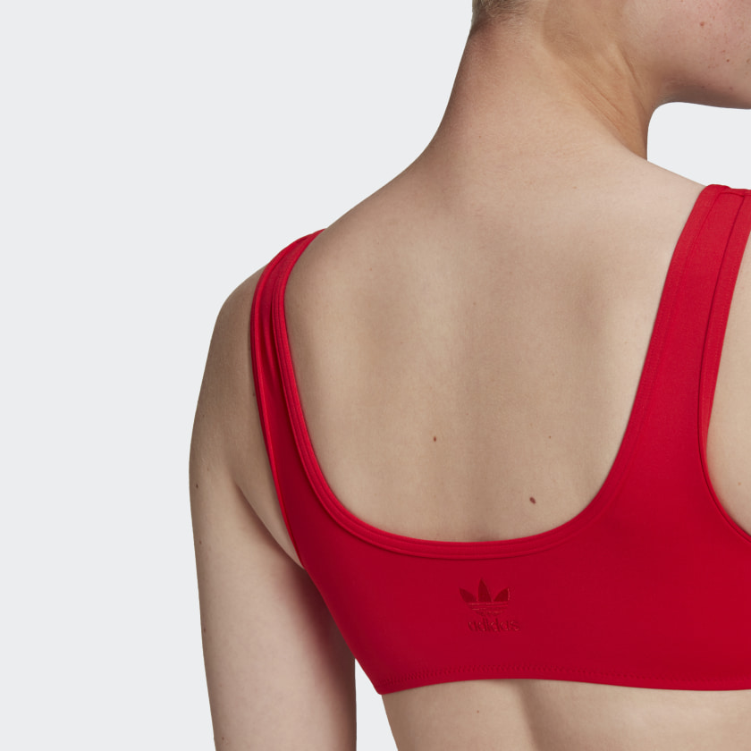 Adidas Top Bikini da donna, colore rosso