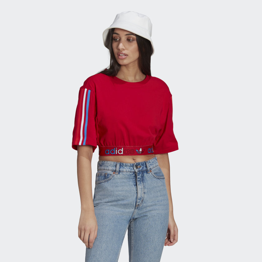 Adidas originals crop tee online
