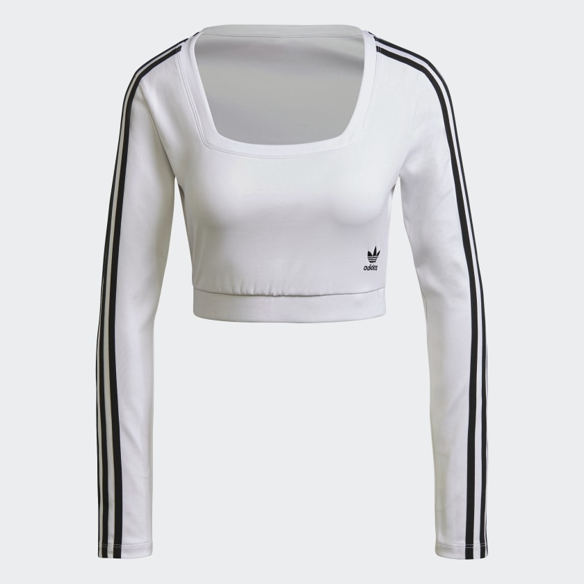 Adidas Maglia Adicolor Classics Long Sleeve - White/Black - immagine 5