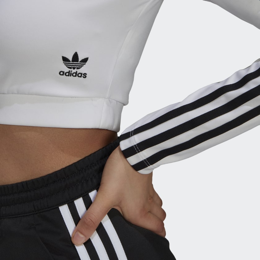 Adidas Maglia Adicolor Classics Long Sleeve - White/Black - immagine 4