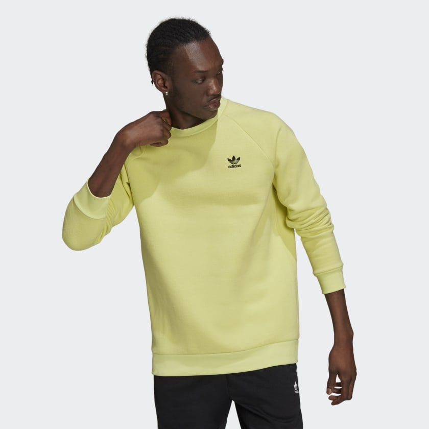 Adidas Felpa Adicolor Essentials Trefoil - Pulse Yellow - immagine 3