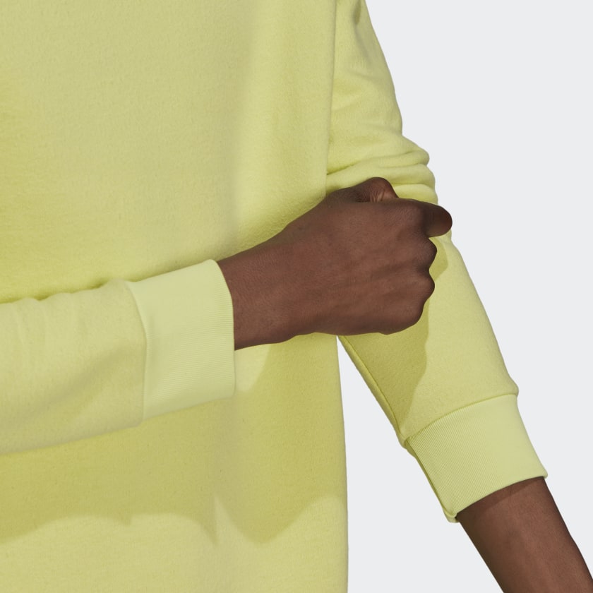 Adidas Felpa Adicolor Essentials Trefoil - Pulse Yellow - immagine 6