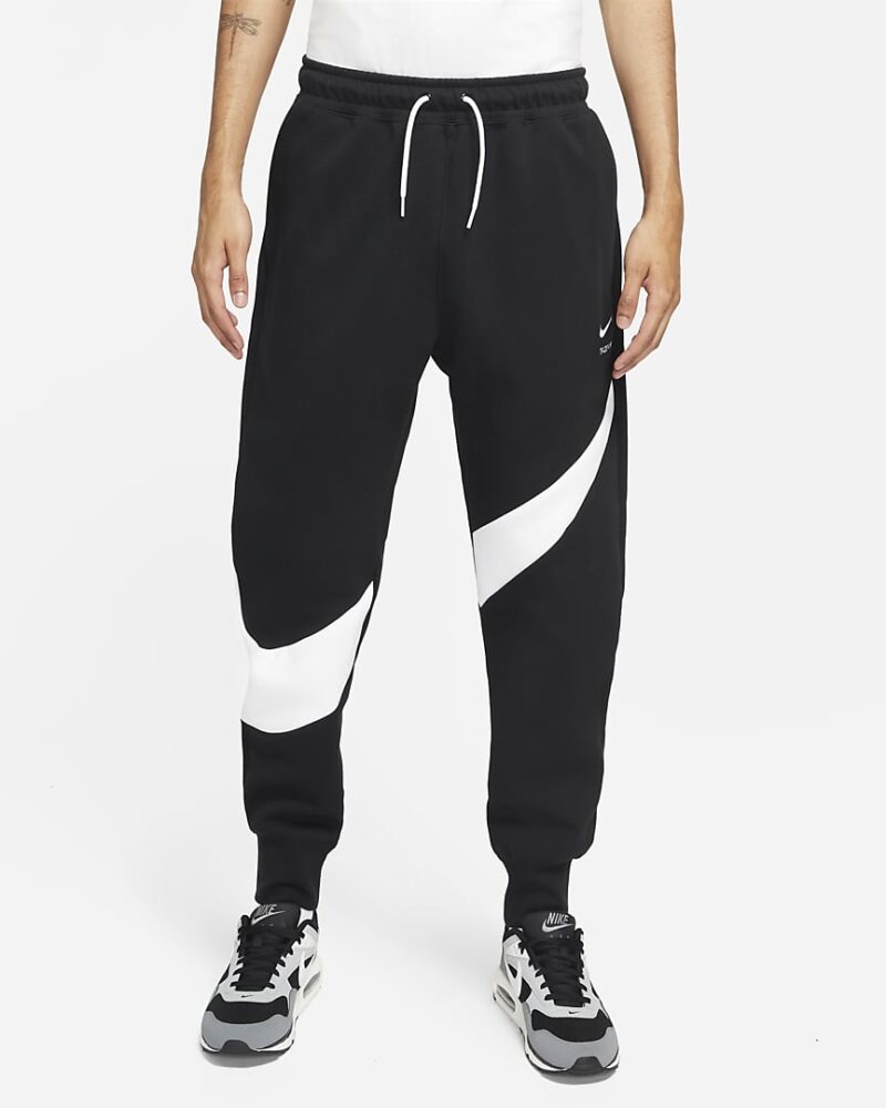 Nike Pantaloni Sportswear Nero Con Swoosh Grande