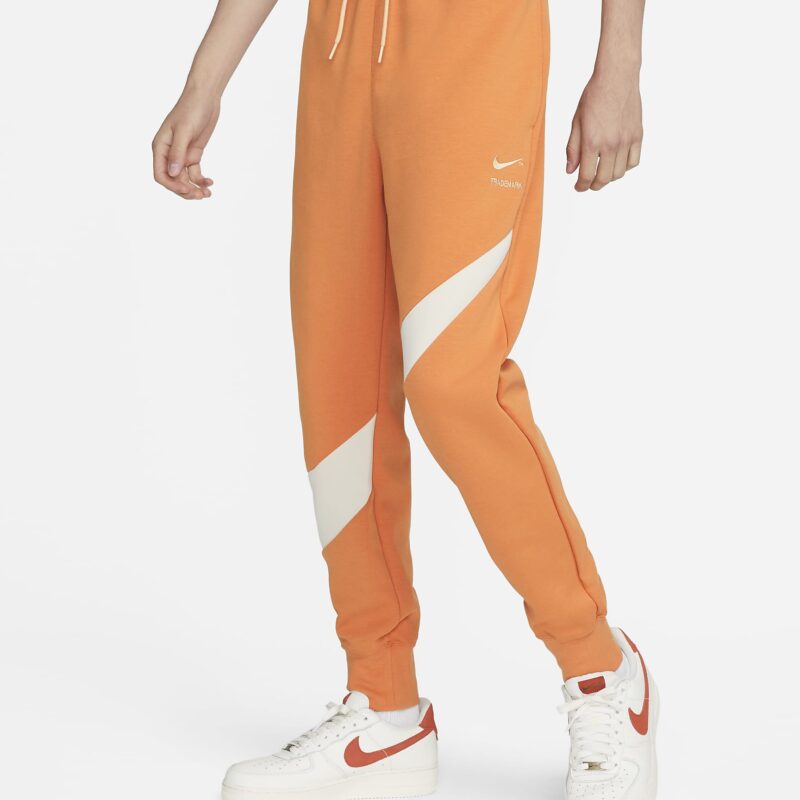 Nike Pantaloni Sportswear Arancioni con swoosh grande