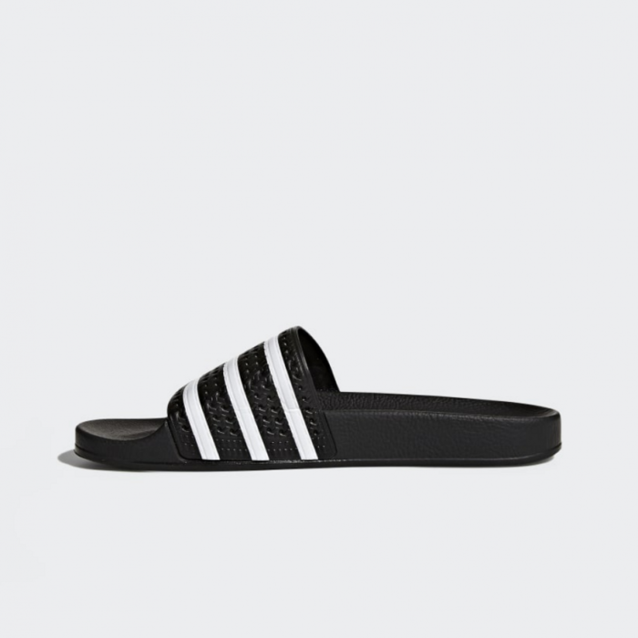 foto sinistra delle ciabatte adidas adilette Black White