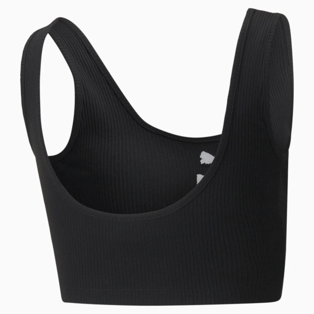 Puma Classics Ribbed Crop Top - Black - immagine 4