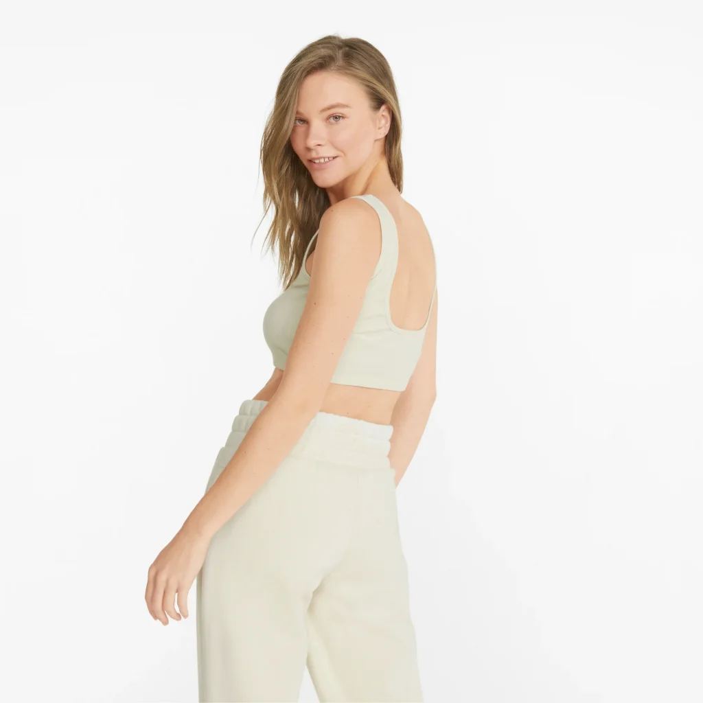 Puma Classics Ribbed Crop Top - Beige - immagine 2