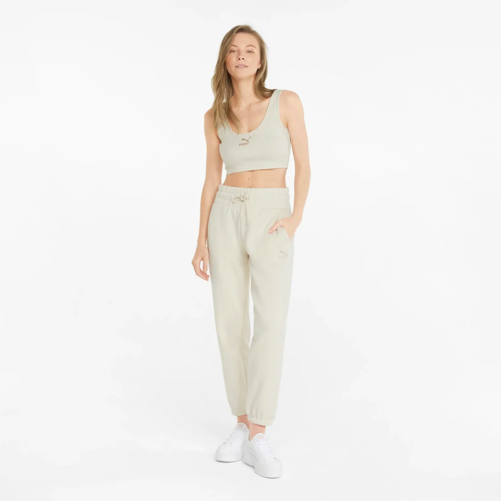 Puma Classics Ribbed Crop Top - Beige - immagine 3