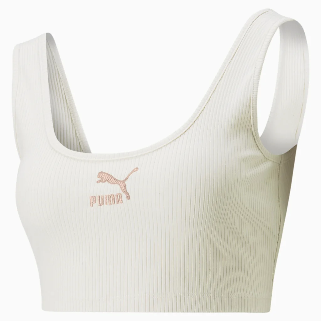 Puma Classics Ribbed Crop Top - Beige - immagine 5
