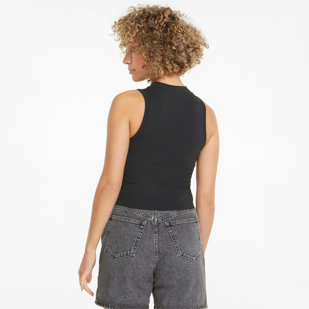 Puma Ess High Neck Tank Blank - Black/White - immagine 2