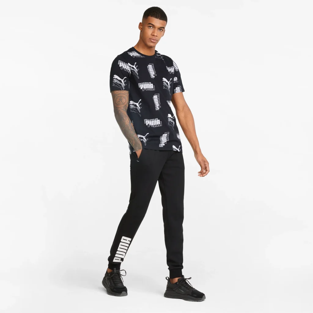 Puma Pantaloni Power ColourBlock - Black/White - immagine 3
