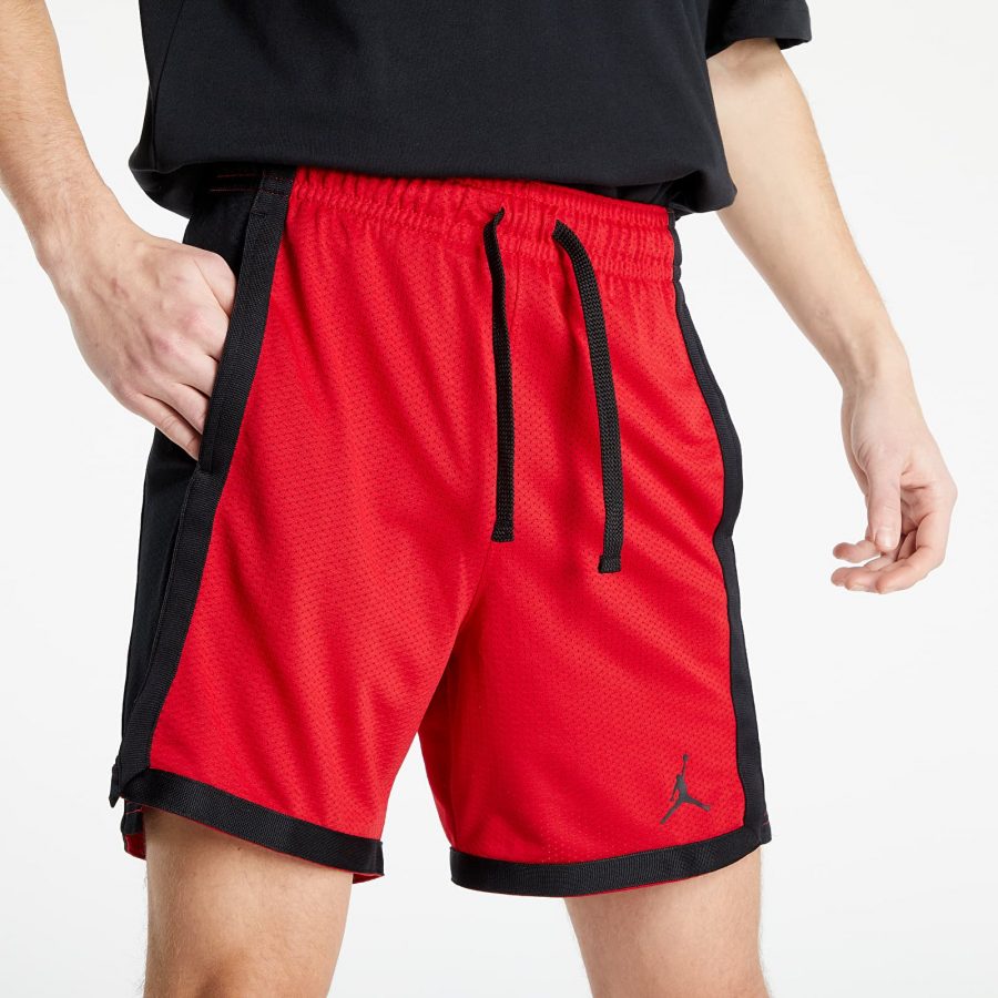 jordan pantaloncini in mesh dri fit rosso nero