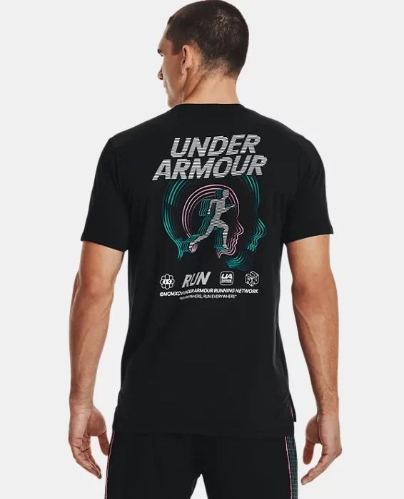 under armour scritta run anywhere nero uomo
