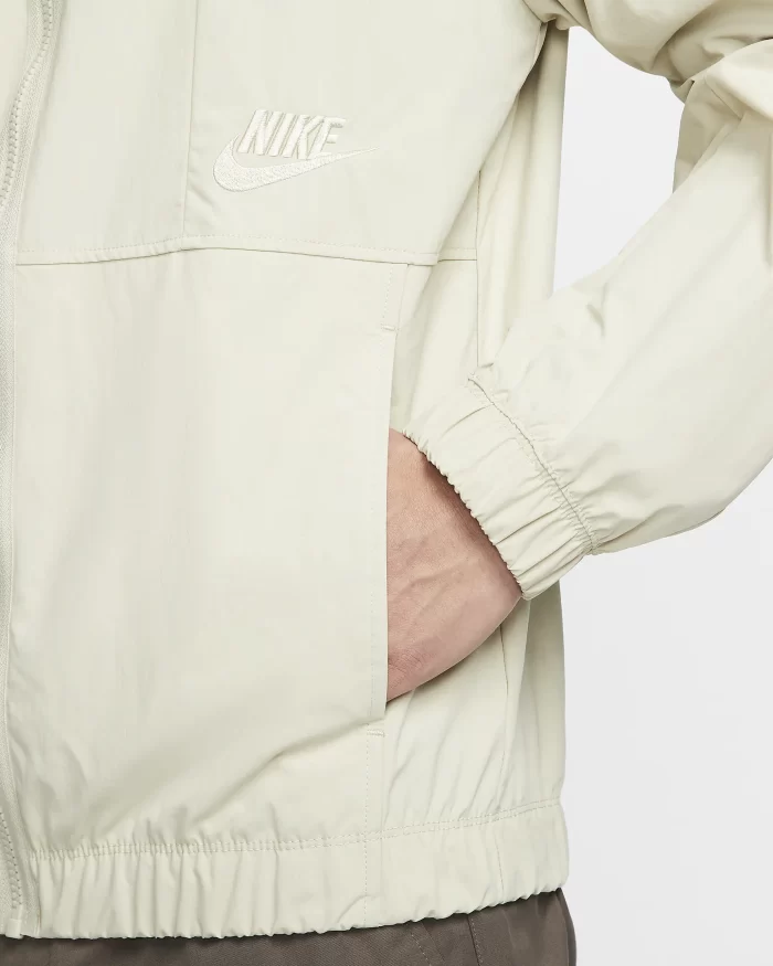 giacca tecnica sportiva tessuto nike uomo beige