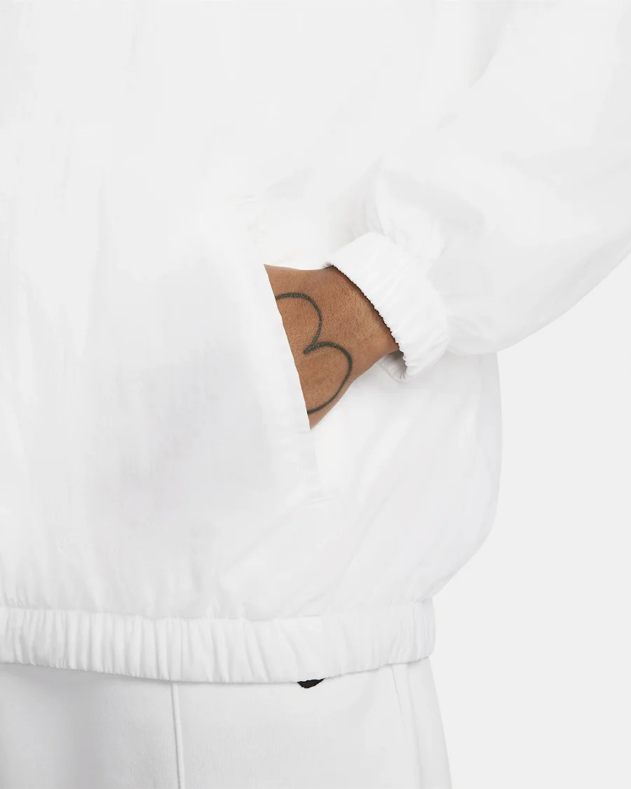 nike giacca tessuto donna bianca