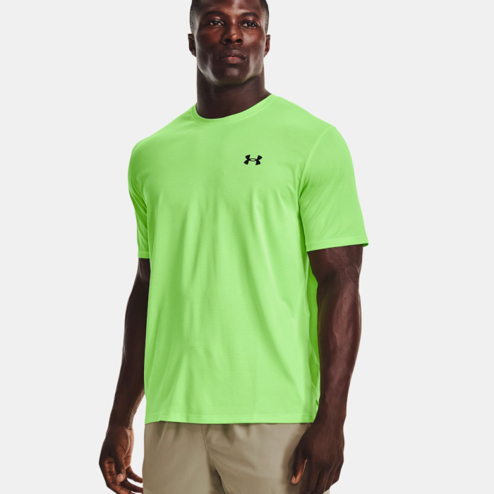 t-shirt tecnica under armour verde fluo uomo