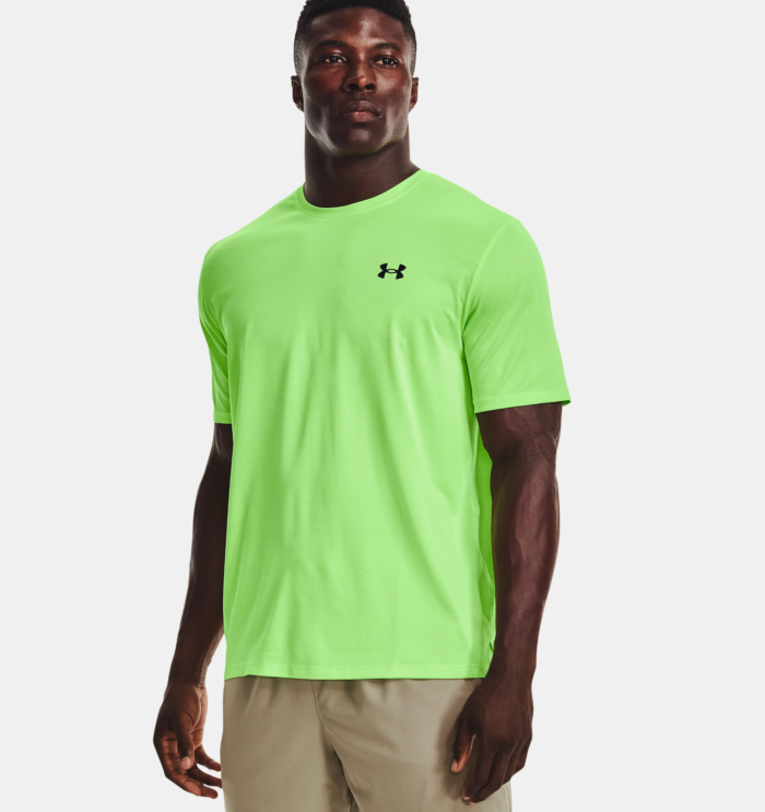 t-shirt tecnica under armour verde fluo uomo