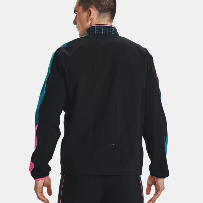 under armour giacca uomo anywhere storm nero rosa elettro