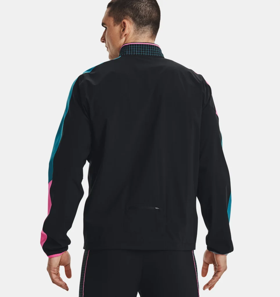 under armour giacca uomo anywhere storm nero rosa elettro