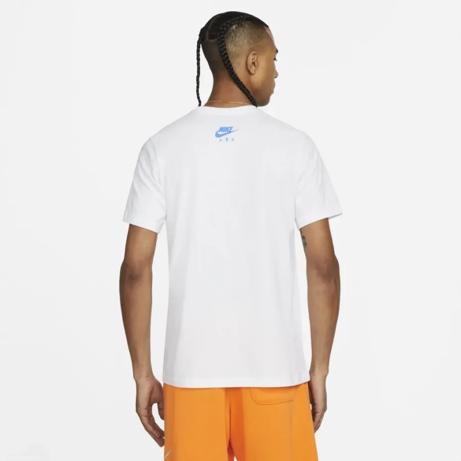 nike air t-shirt bianco arancio