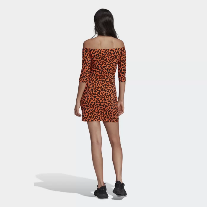 adidas abito donna leopardato arancio nero