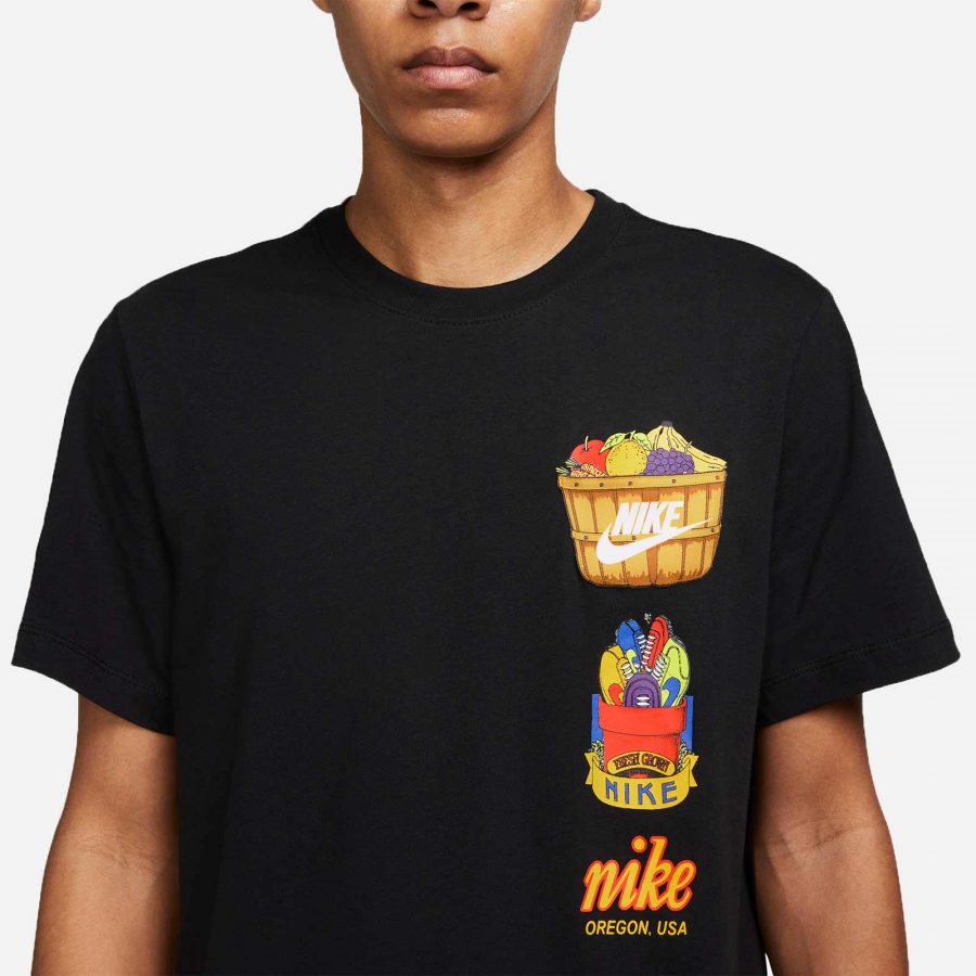 t-shirt nike fruit basket nero
