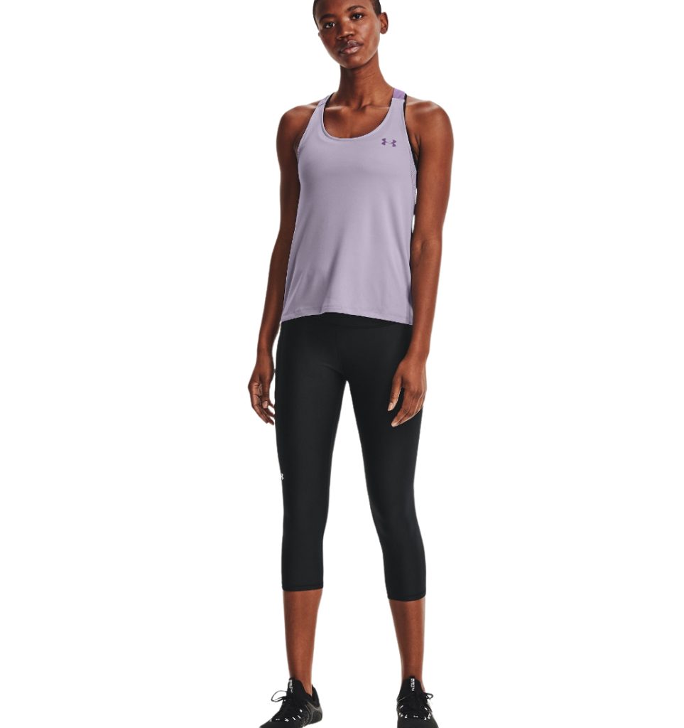 leggings donna 3/4 under armour neri