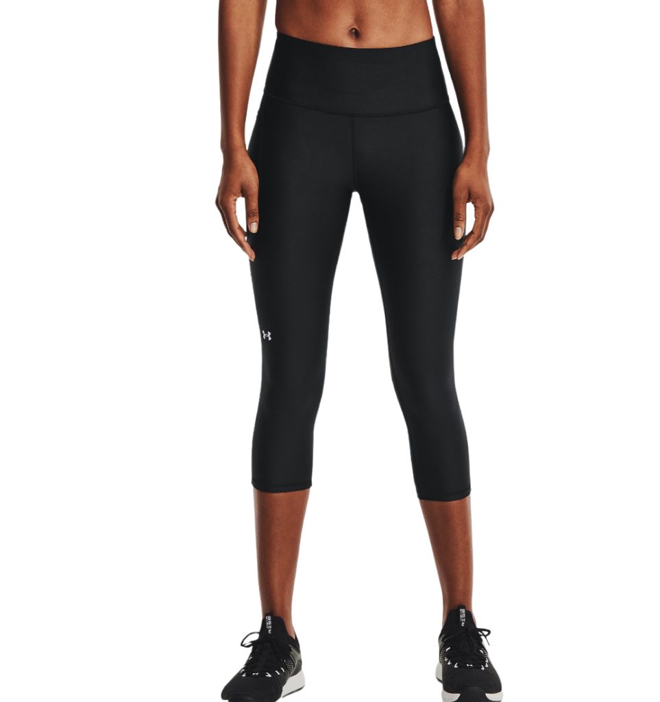 leggings donna 3/4 under armour neri