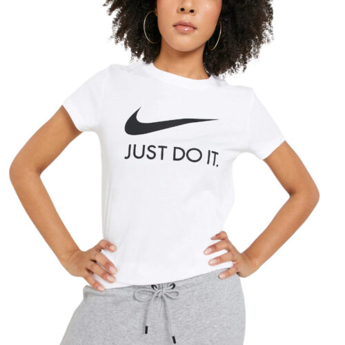 T-shirt Nike con Just Do It da donna, colore bianco