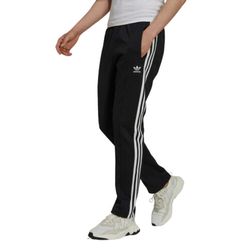 Pantaloni adidas da ginnastica con 3 bande nero e bianco  