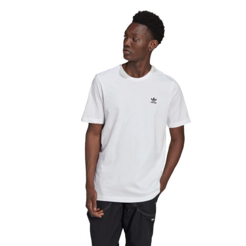 T-shirt adidas trifoglio uomo, colore bianco e nero