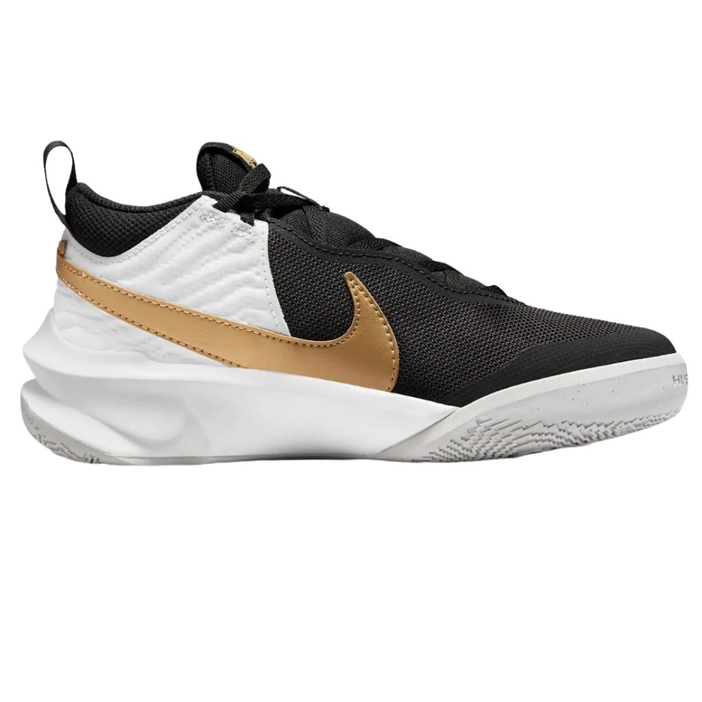 nike team hustle bianco nero oro