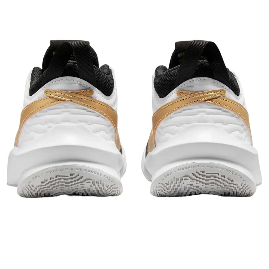 nike team hustle bianco nero oro