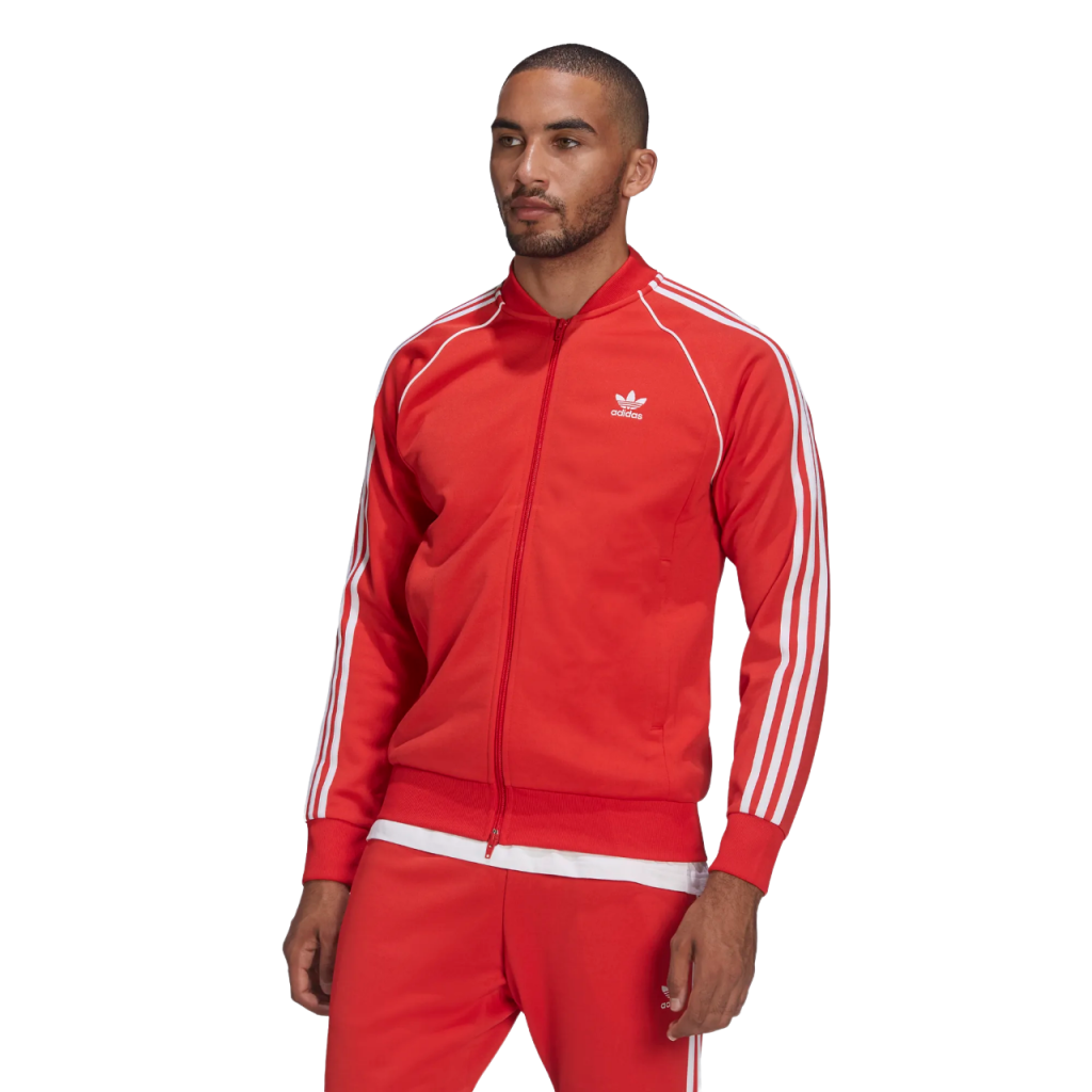 Giacca tecnica adidas trifoglio rossa e bianca 