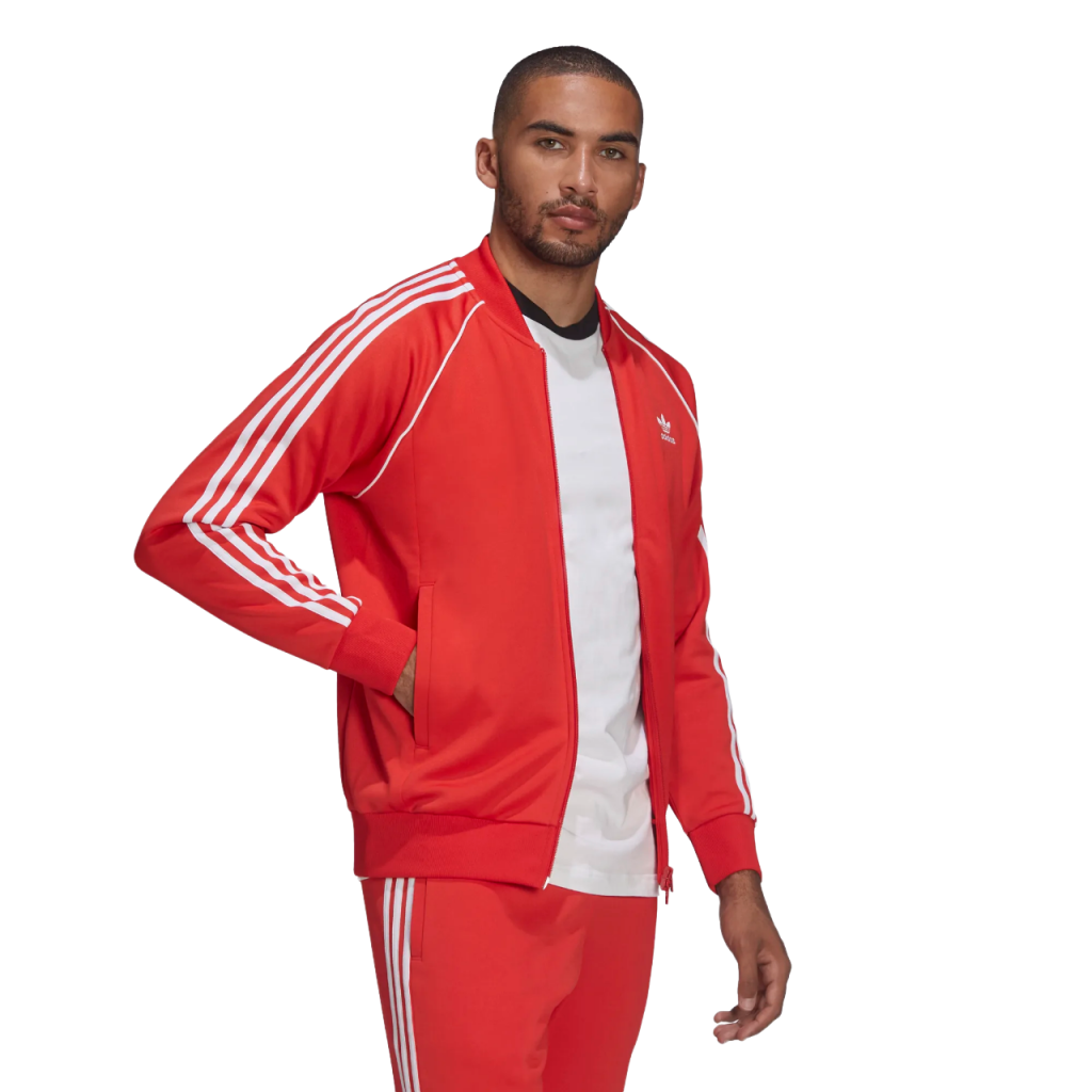 Giacca tecnica adidas trifoglio rossa e bianca 