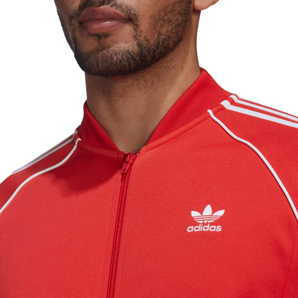 Giacca tecnica adidas trifoglio rossa e bianca 