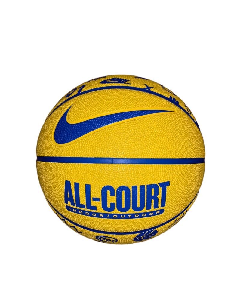 Pallone Nike All Court da basket, colore giallo e blu