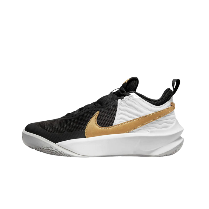 nike team hustle bianco nero oro