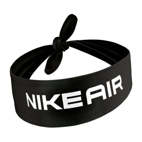 Nike Fascia per la testa in tessuto nero e bianco