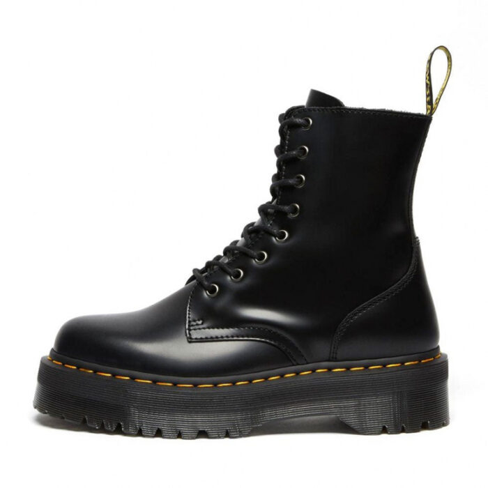 Stivali Dr. Martens platform, colore nero da donna