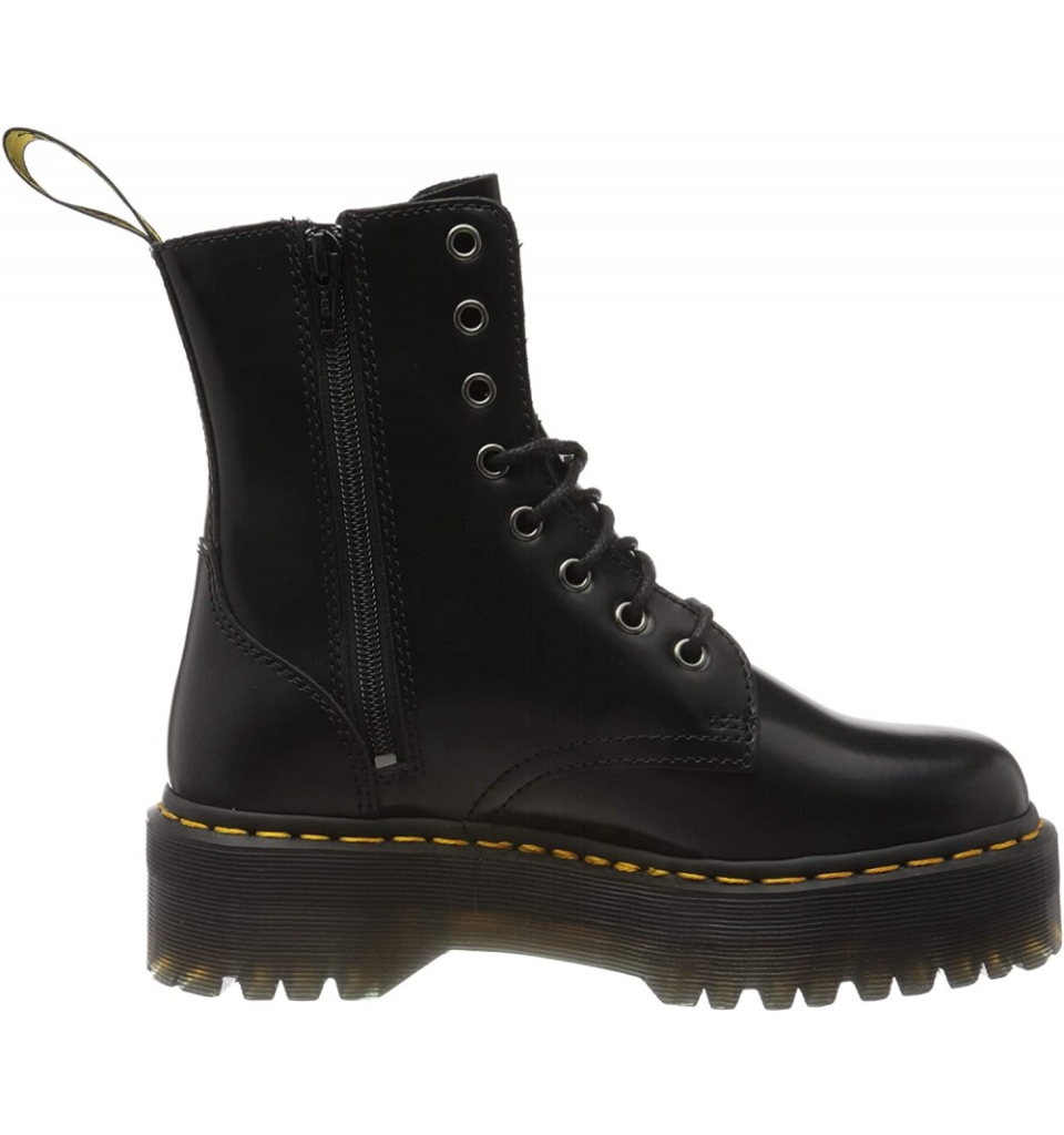 Stivali Dr. Martens platform, colore nero da donna
