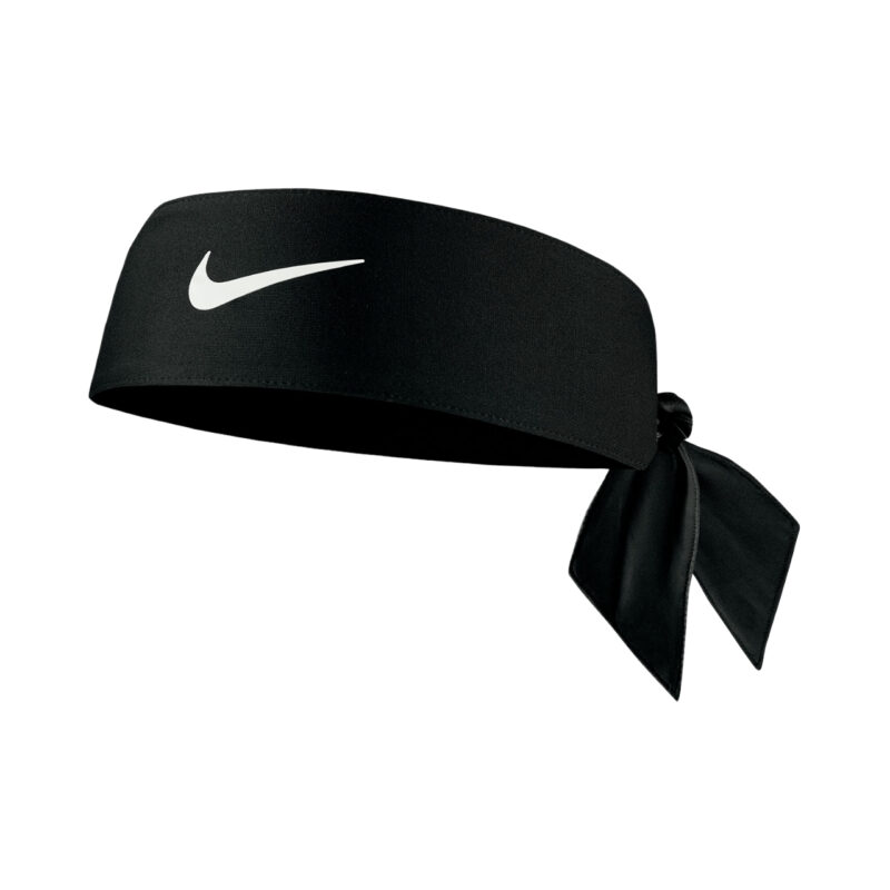 Nike Fascia per la testa in tessuto leggero, colore nero e bianco
