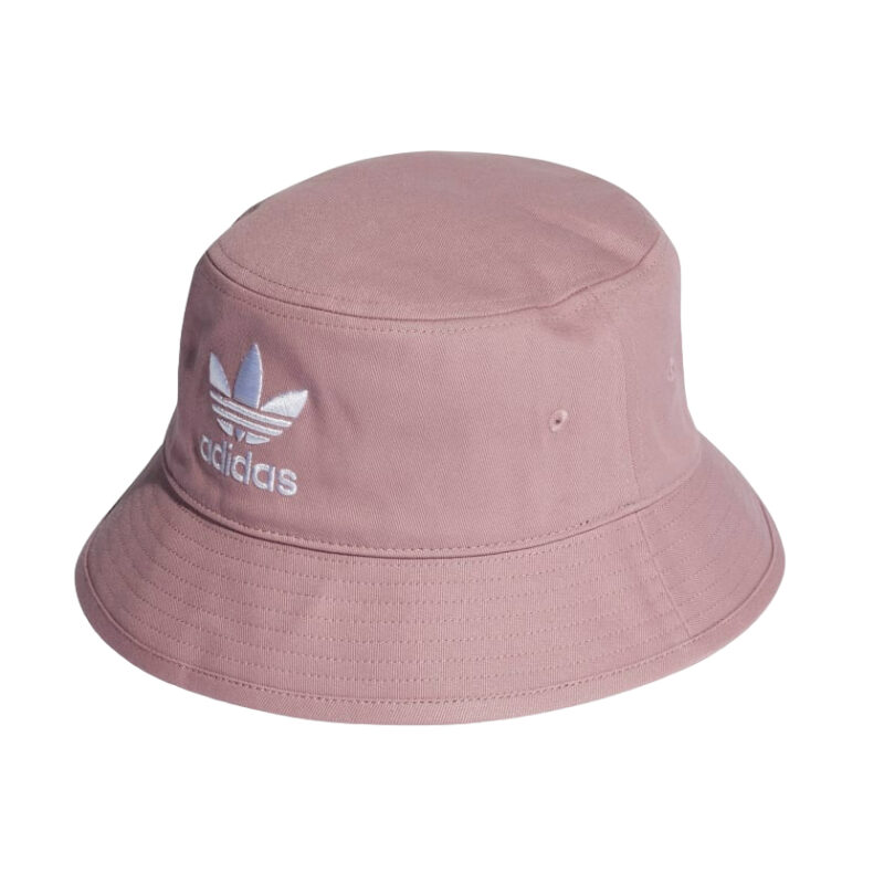 Cappello Adidas alla pescatora rosa, logo bianco