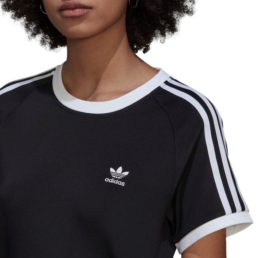 T-shirt adidas 3 bande nera da donna