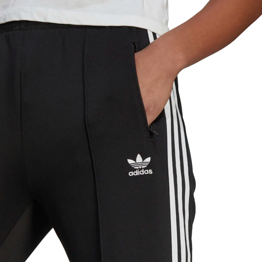 Adidas pantaloni con 3 bande da donna nero