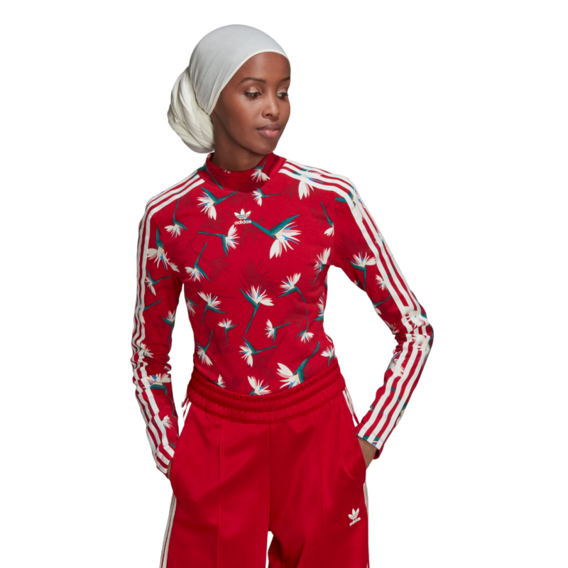 Adidas Body da donna colore rosso e bianco