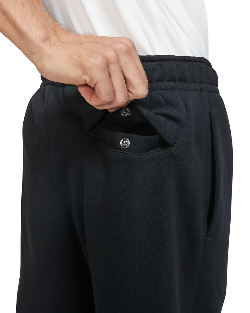  Pantaloni da uomo in fleece firmati nike, colore nero/bianco