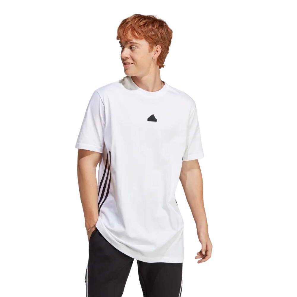 Adidas Future Icons 3 Stripes T Shirt White Black